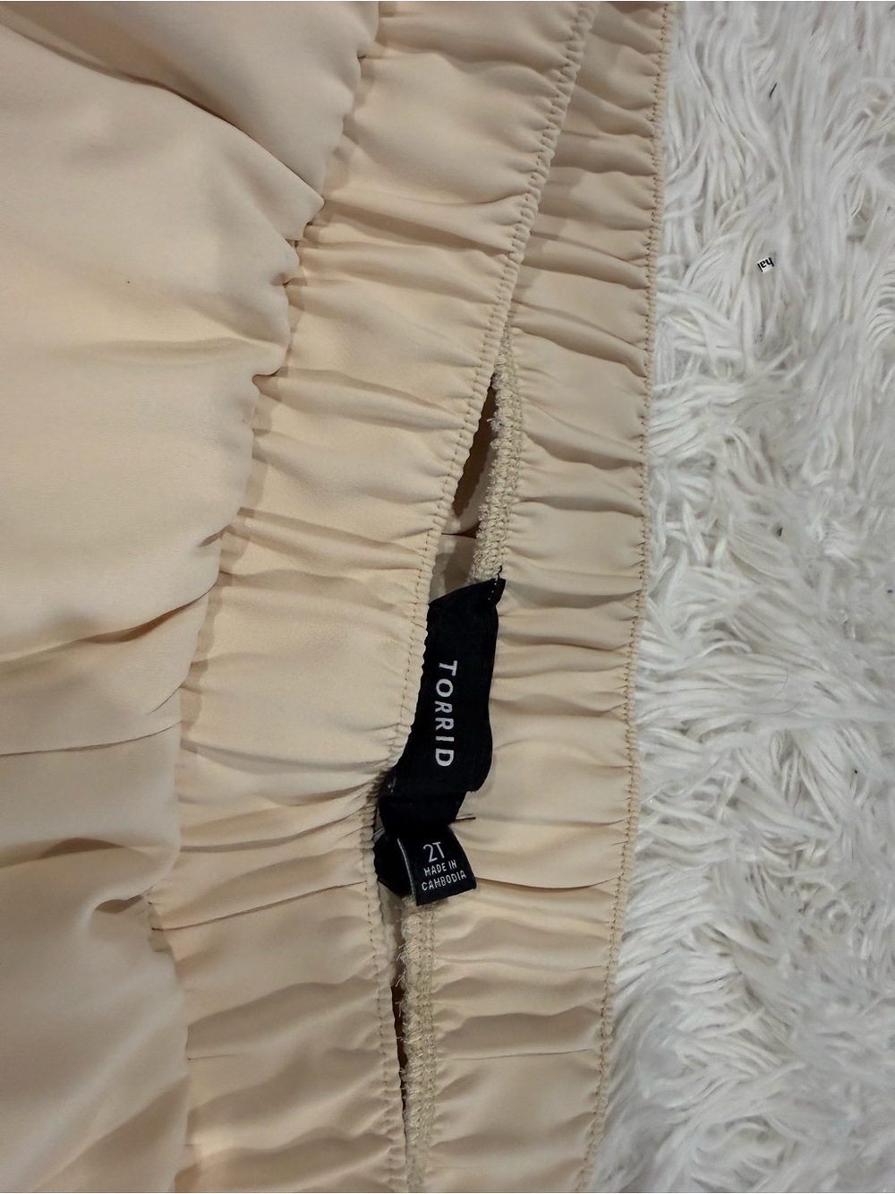 Torrid Cream High Rise Palazzo Pants Size 2T Tall - Picture 4 of 7